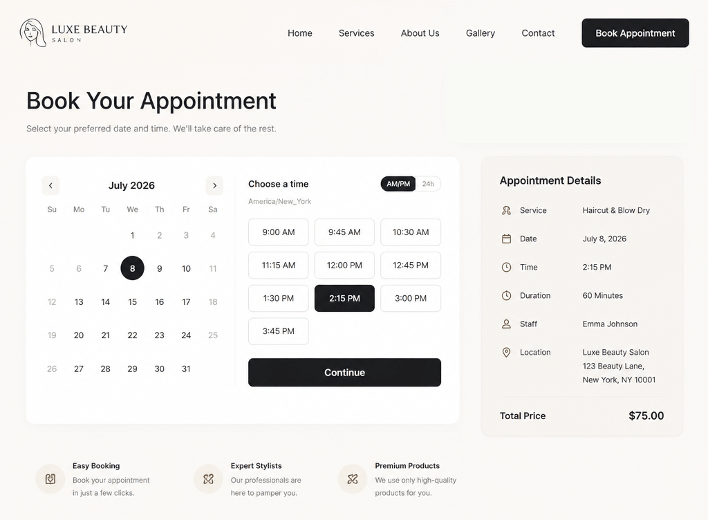 LEO - Appointment Booking 