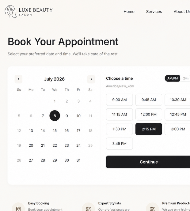 Leo Appointment Booking