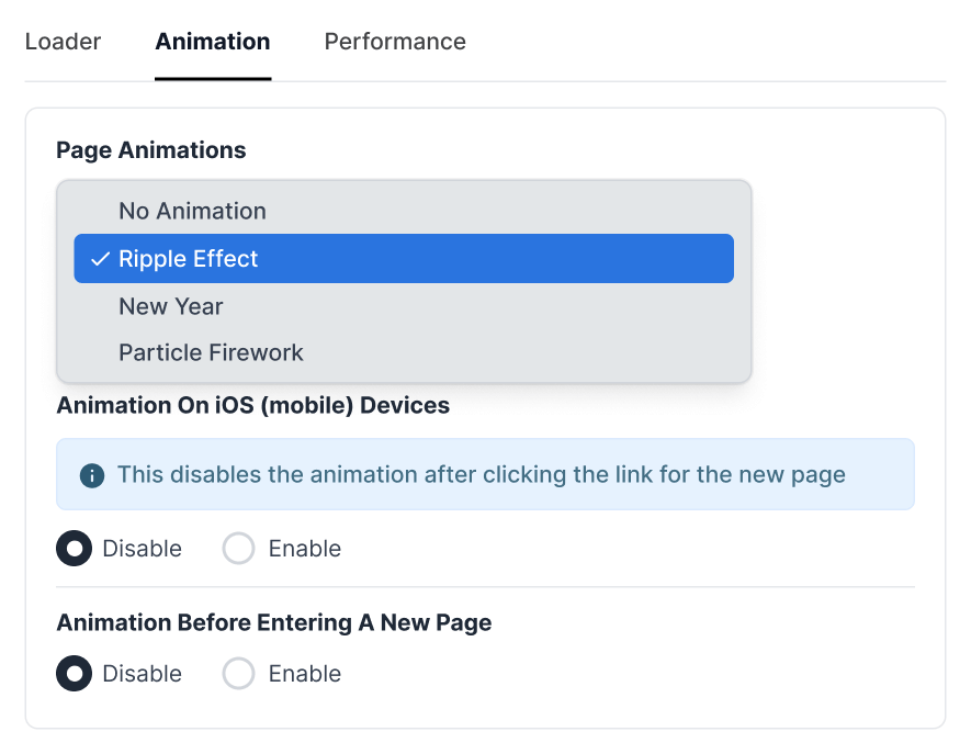 LEO - Preloader & Transitions App Page Animation Feature